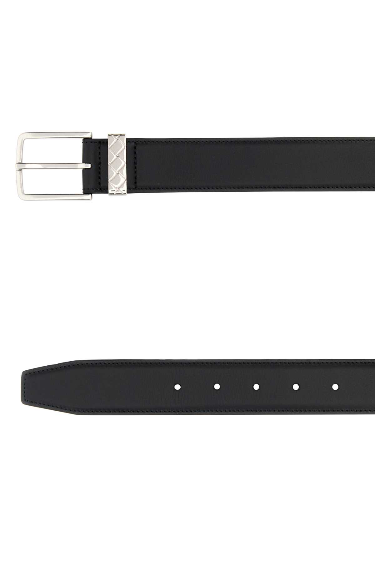 Black leather Intreccio Loop belt 793876VALKO8803 (Bottega Veneta / ベルト・サスペンダー ) | Bottega Veneta (ボッテガ・ヴェネタ)(1)