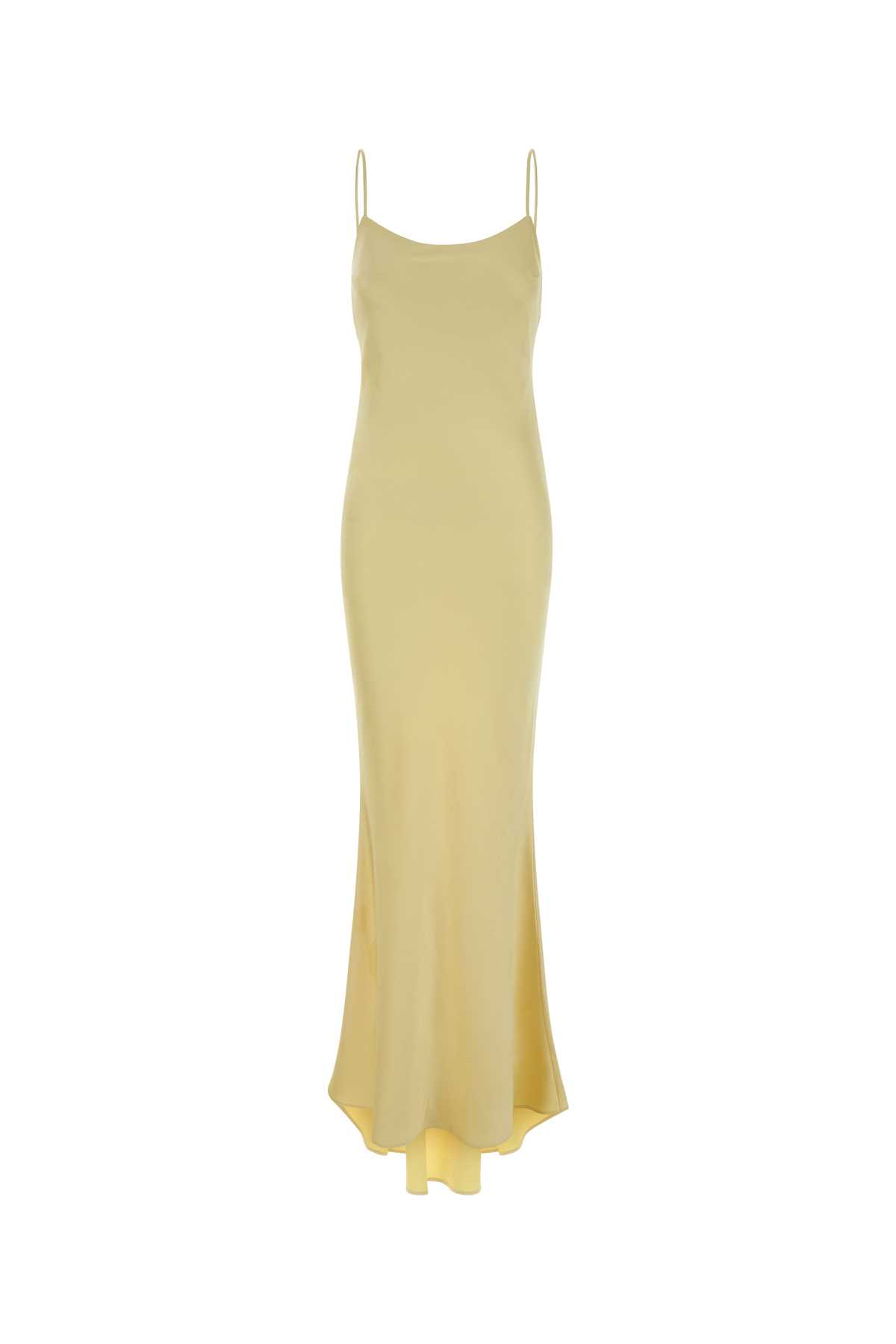 Pastel yellow satin Ninfea dress T190130ATNP229117 (THE ANDAMANE / ワンピース・ドレス・オールインワン ) | THE ANDAMANE (アンダマン)