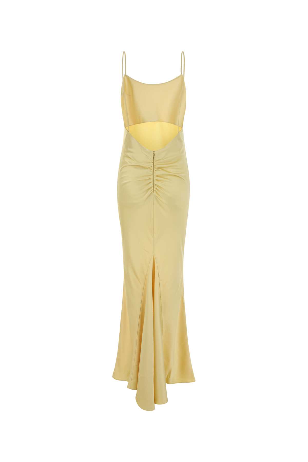 Pastel yellow satin Ninfea dress T190130ATNP229117 (THE ANDAMANE / ワンピース・ドレス・オールインワン ) | THE ANDAMANE (アンダマン)(1)