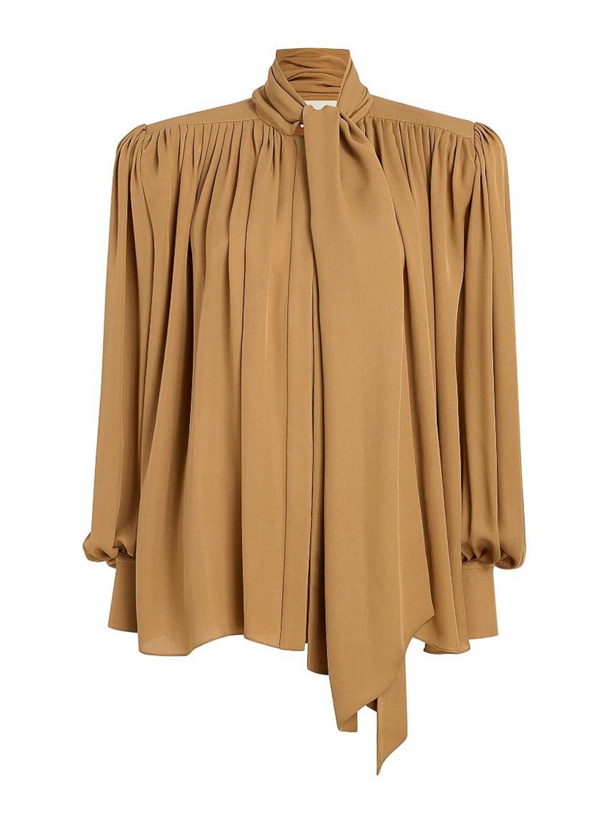 Silk Georgette Draped Shirt 2460338980 (KHAITE / シャツ・ブラウス ) | KHAITE (ケイト)
