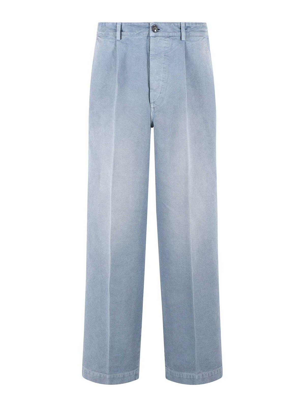 Light Blue Cotton Trousers PUMU0327G0USCY6300B31 (Marni / パンツ ) | Marni (マルニ)