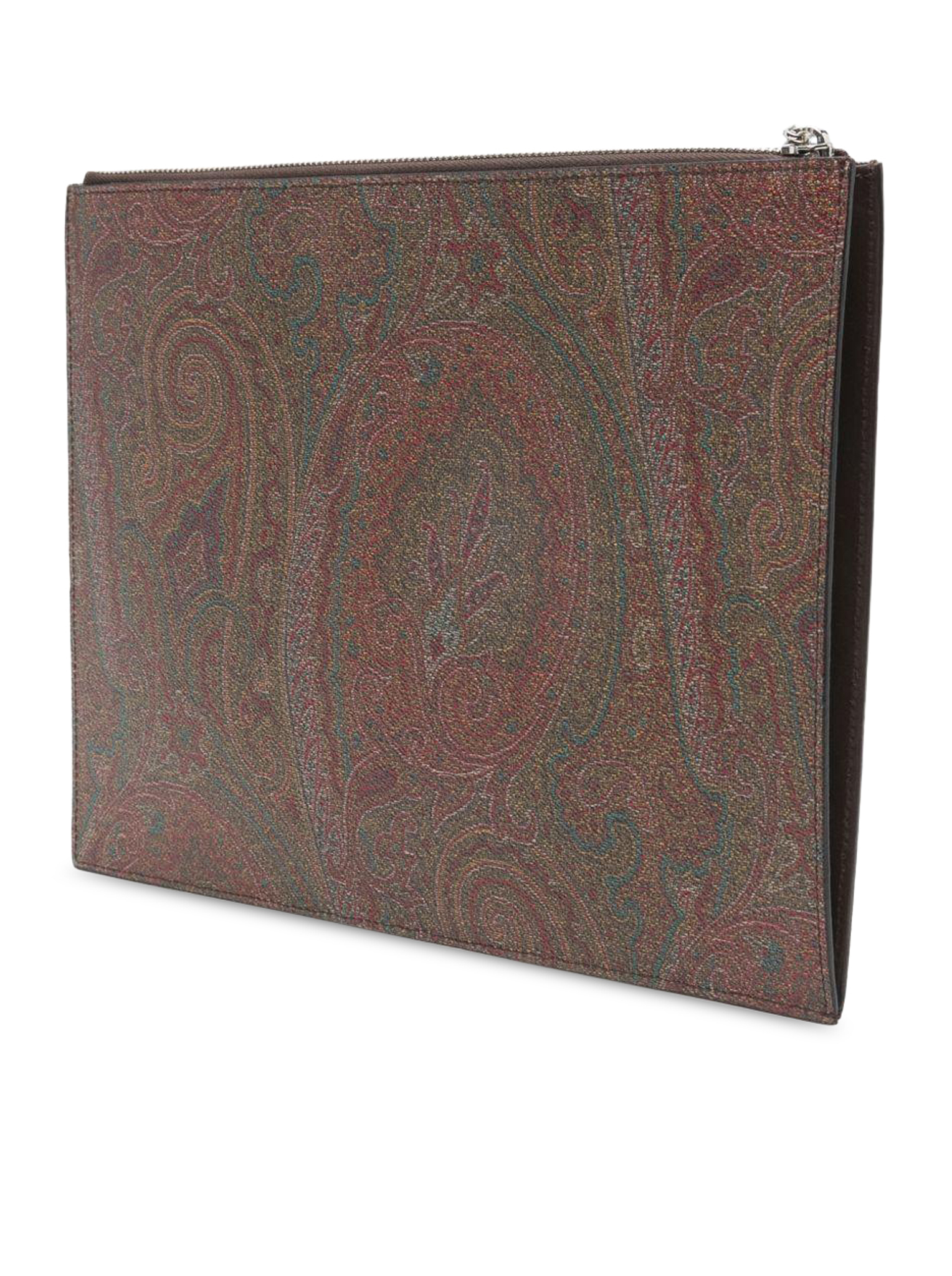 BROWN PAISLEY JACQUARD CANVAS CLUTCH WITH LOGO EMBROIDERY ON THE FRONT AND WRIST STRAP MP2C0006AA086M0019 (ETRO / 財布・カードケース ) | ETRO (エトロ)(2)