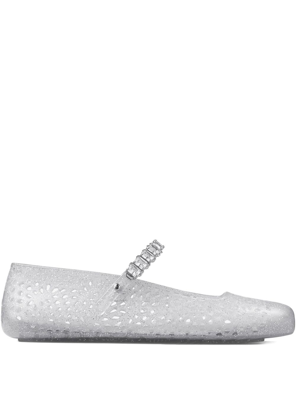 Jimmy Choo Flat shoes SILVER THEJELLYNTXCLEARSILVERMIXCRYSTAL (JIMMY CHOO / フラットシューズ ) | JIMMY CHOO (ジミー チュウ)