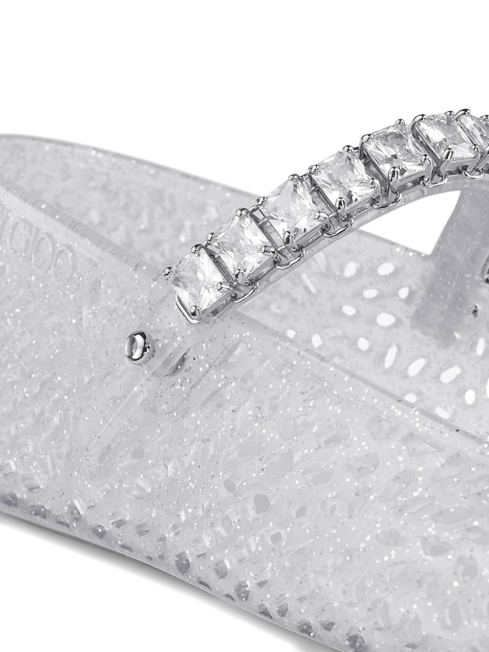 Jimmy Choo Flat shoes SILVER THEJELLYNTXCLEARSILVERMIXCRYSTAL (JIMMY CHOO / フラットシューズ ) | JIMMY CHOO (ジミー チュウ)(1)