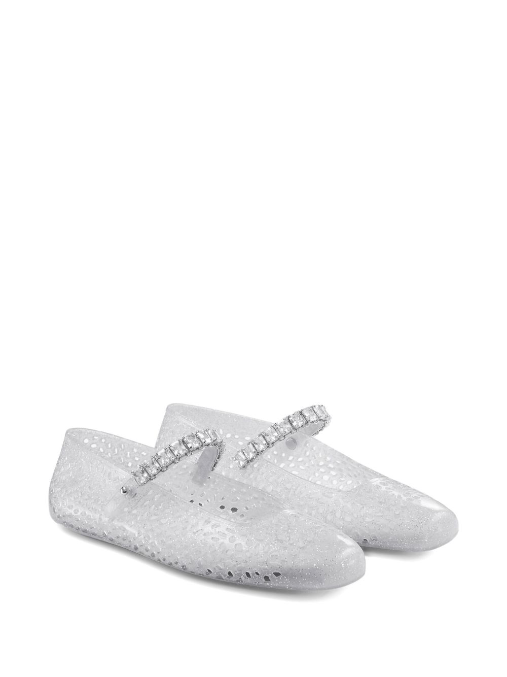Jimmy Choo Flat shoes SILVER THEJELLYNTXCLEARSILVERMIXCRYSTAL (JIMMY CHOO / フラットシューズ ) | JIMMY CHOO (ジミー チュウ)(3)