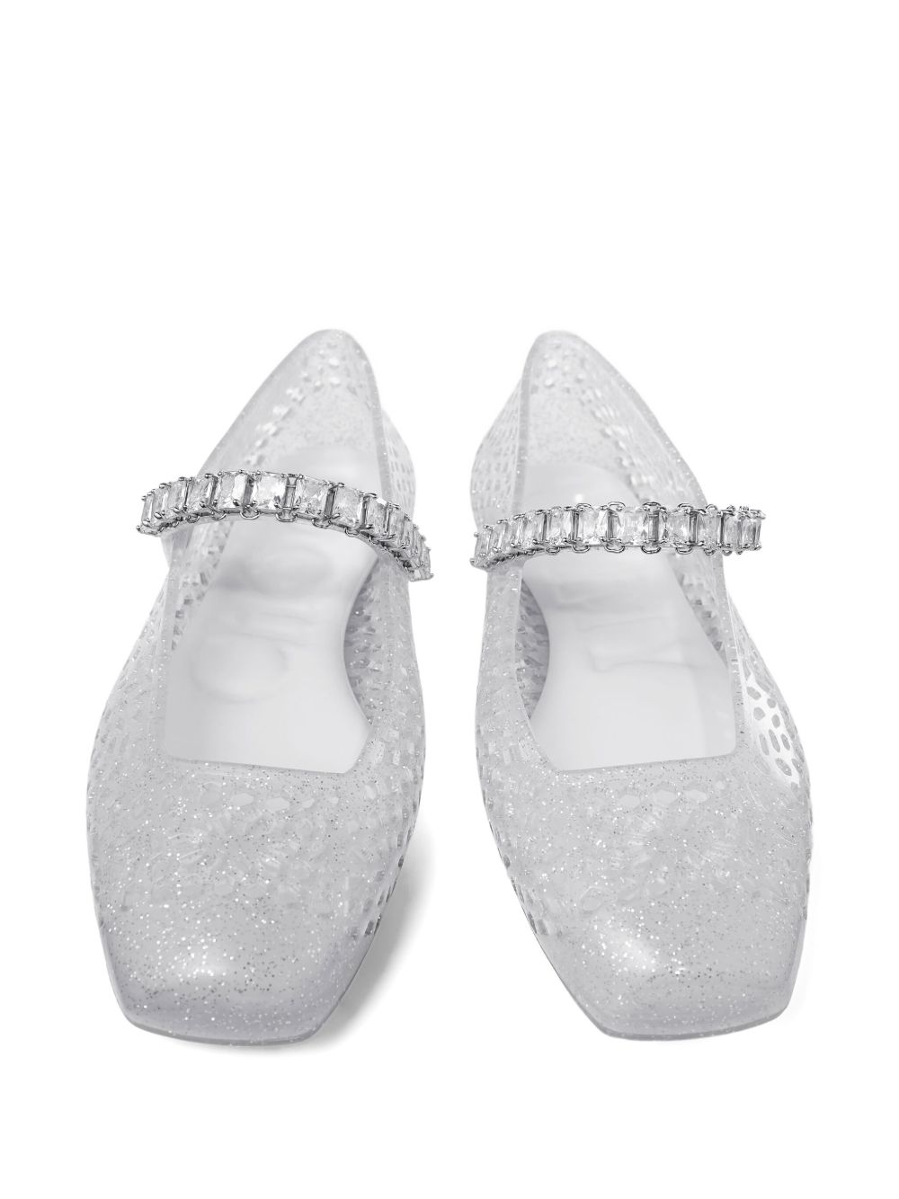 Jimmy Choo Flat shoes SILVER THEJELLYNTXCLEARSILVERMIXCRYSTAL (JIMMY CHOO / フラットシューズ ) | JIMMY CHOO (ジミー チュウ)(4)