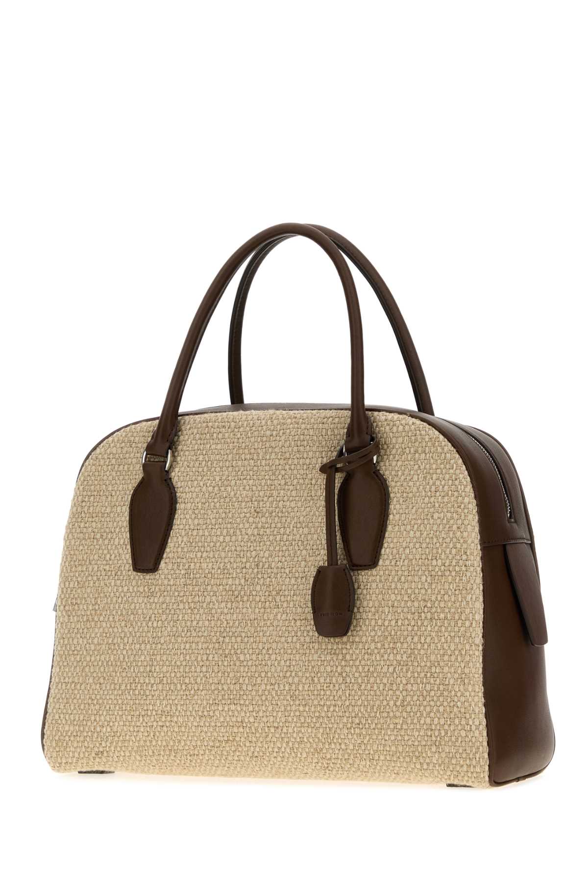 Two-tone canvas and leather India 12.00 handbag W2058W14L72SHDPS (The Row / ハンドバッグ・ショルダーバッグ ) | The Row (ザ・ロウ)(1)