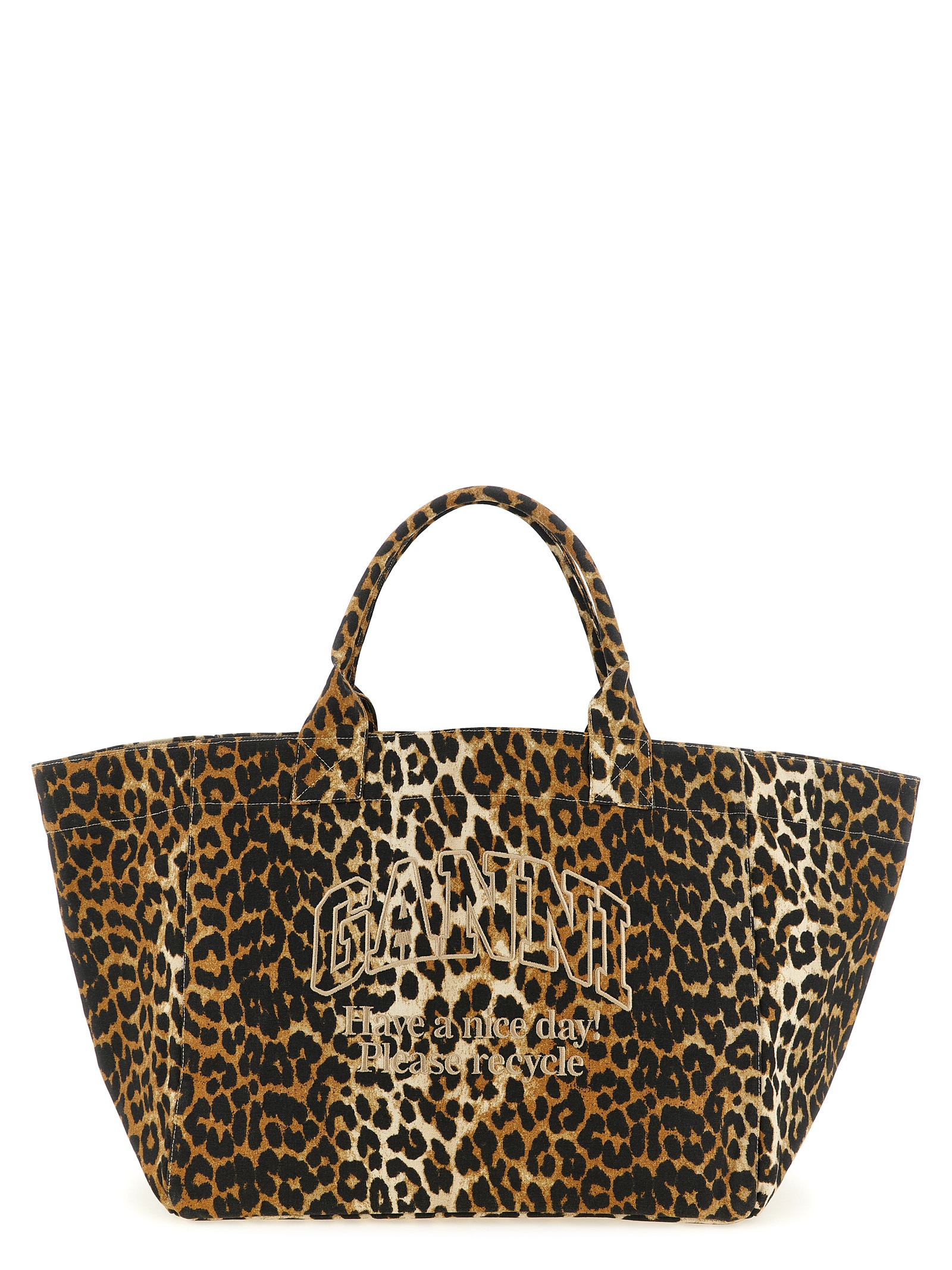 'Leopard XXL' shopping bag A7161943 (GANNI / トートバッグ ) | GANNI (ガニー)
