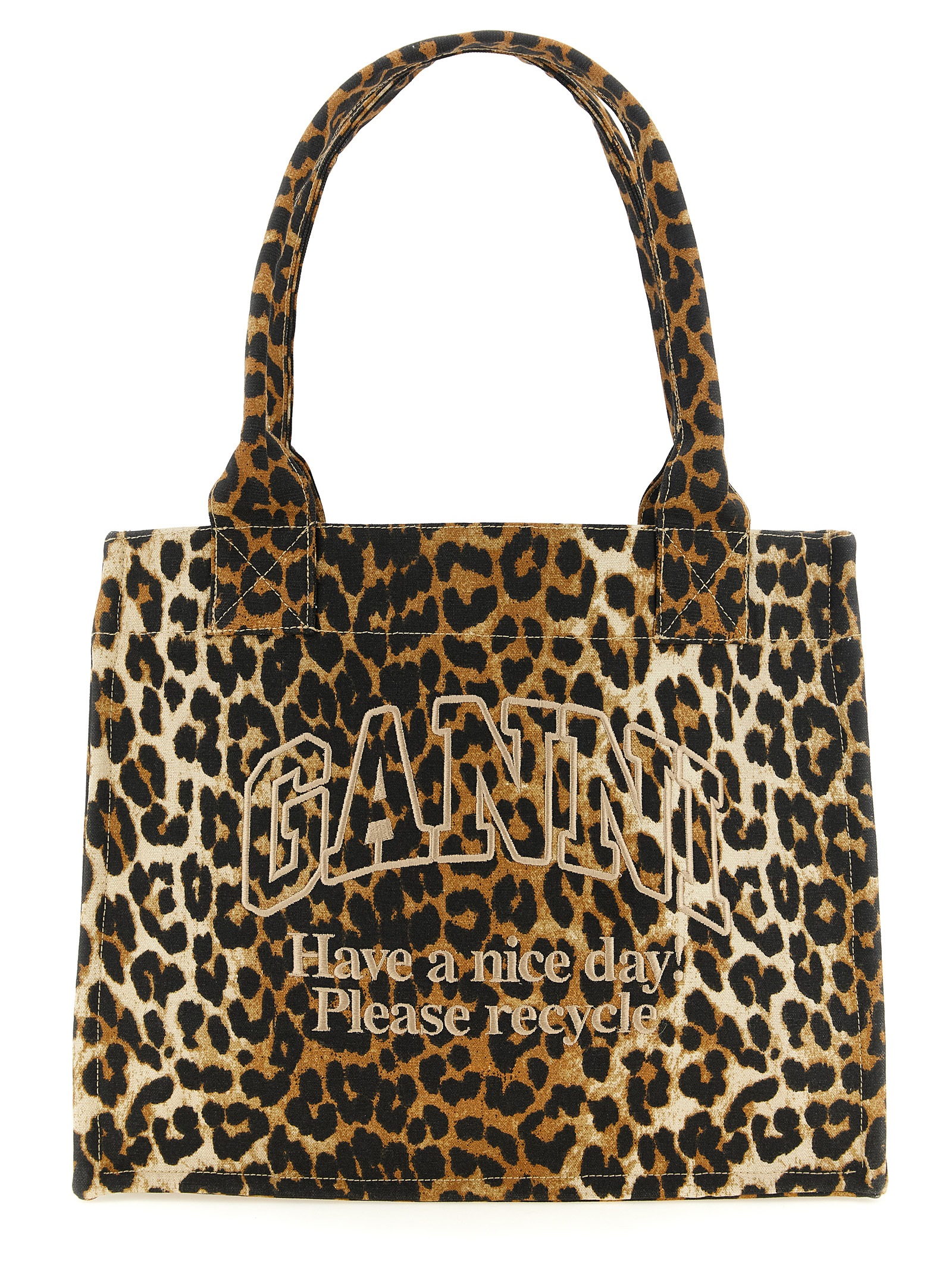 'Leopard' large shopping bag A7179943 (GANNI / トートバッグ ) | GANNI (ガニー)