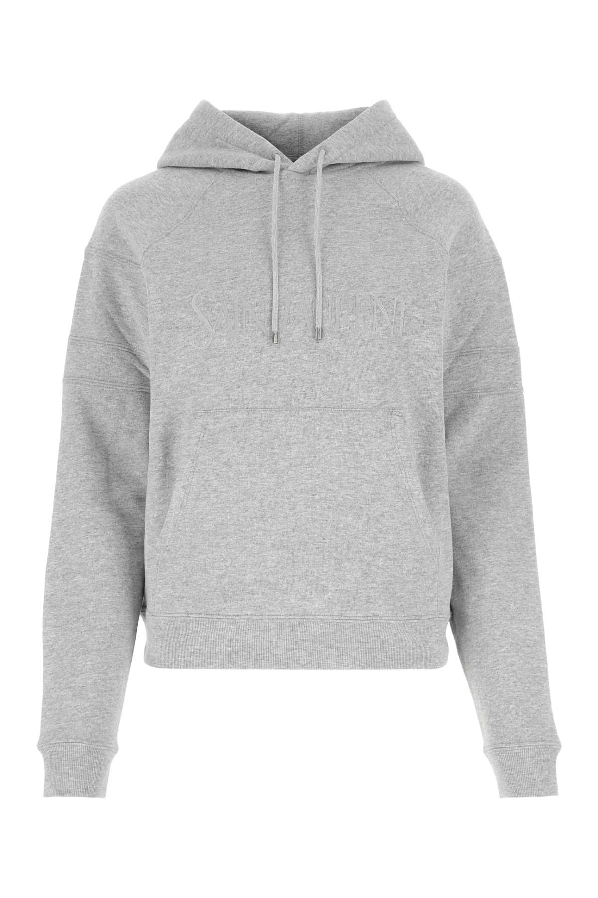 Grey cotton blend sweatshirt 728319Y37GY1403 (Saint Laurent / スウェット・フーディー ) | Saint Laurent (サンローラン)