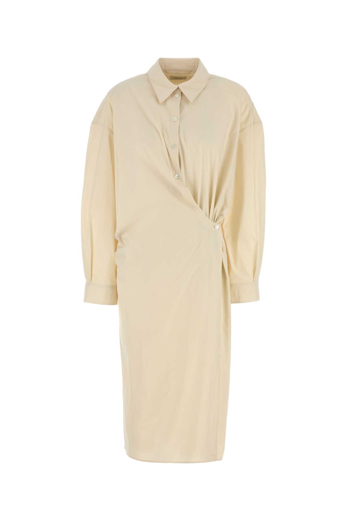 Cream poplin shirt dress DR1092LF588YE507 (LEMAIRE / ワンピース・ドレス・オールインワン ) | LEMAIRE (ルメール)