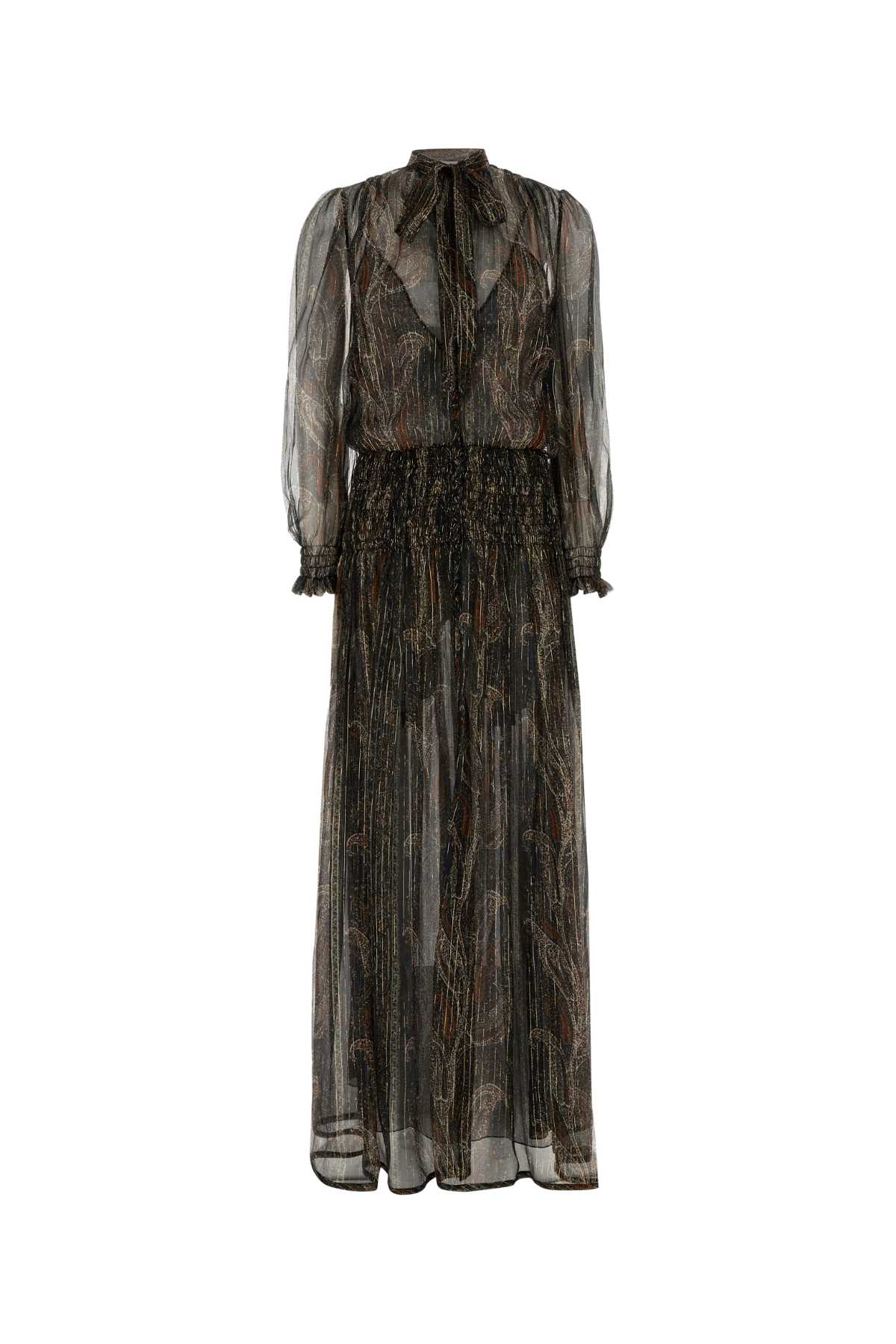 Printed silk blend long dress 819898Y3K614052 (Saint Laurent / ワンピース・ドレス・オールインワン ) | Saint Laurent (サンローラン)