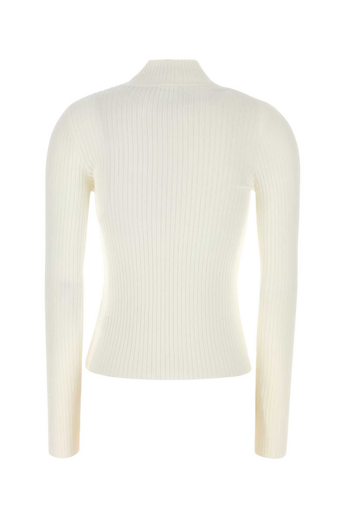 White viscose blend sweater PERMPU022FI00010001 (Courrèges / パンツ ) | Courrèges (クレージュ)(1)