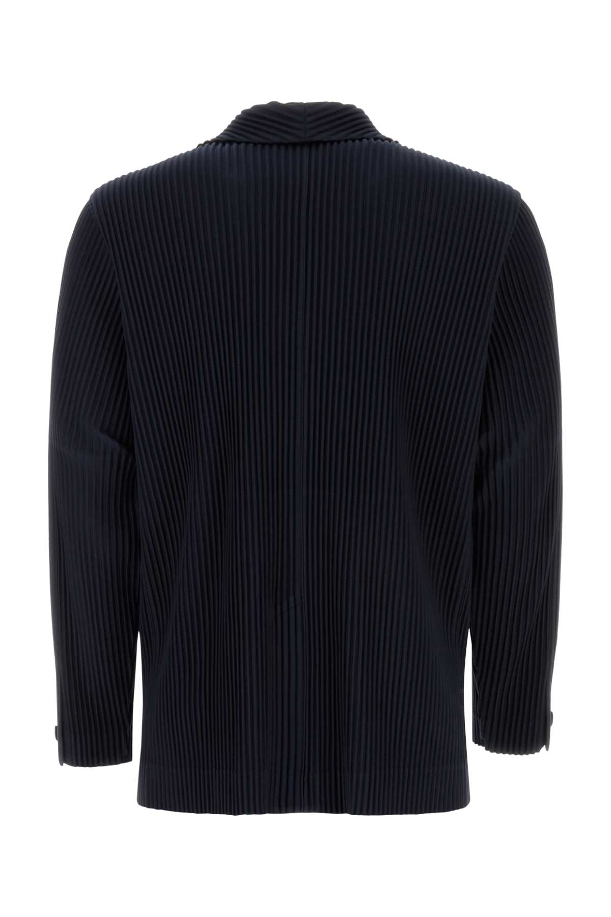 Midnight blue polyester blazer HP38JD40175 (HOMME PLISSÉ ISSEY MIYAKE / カジュアルジャケット ) | HOMME PLISSÉ ISSEY MIYAKE (オムプリッセ イッセイ ミヤケ)(1)