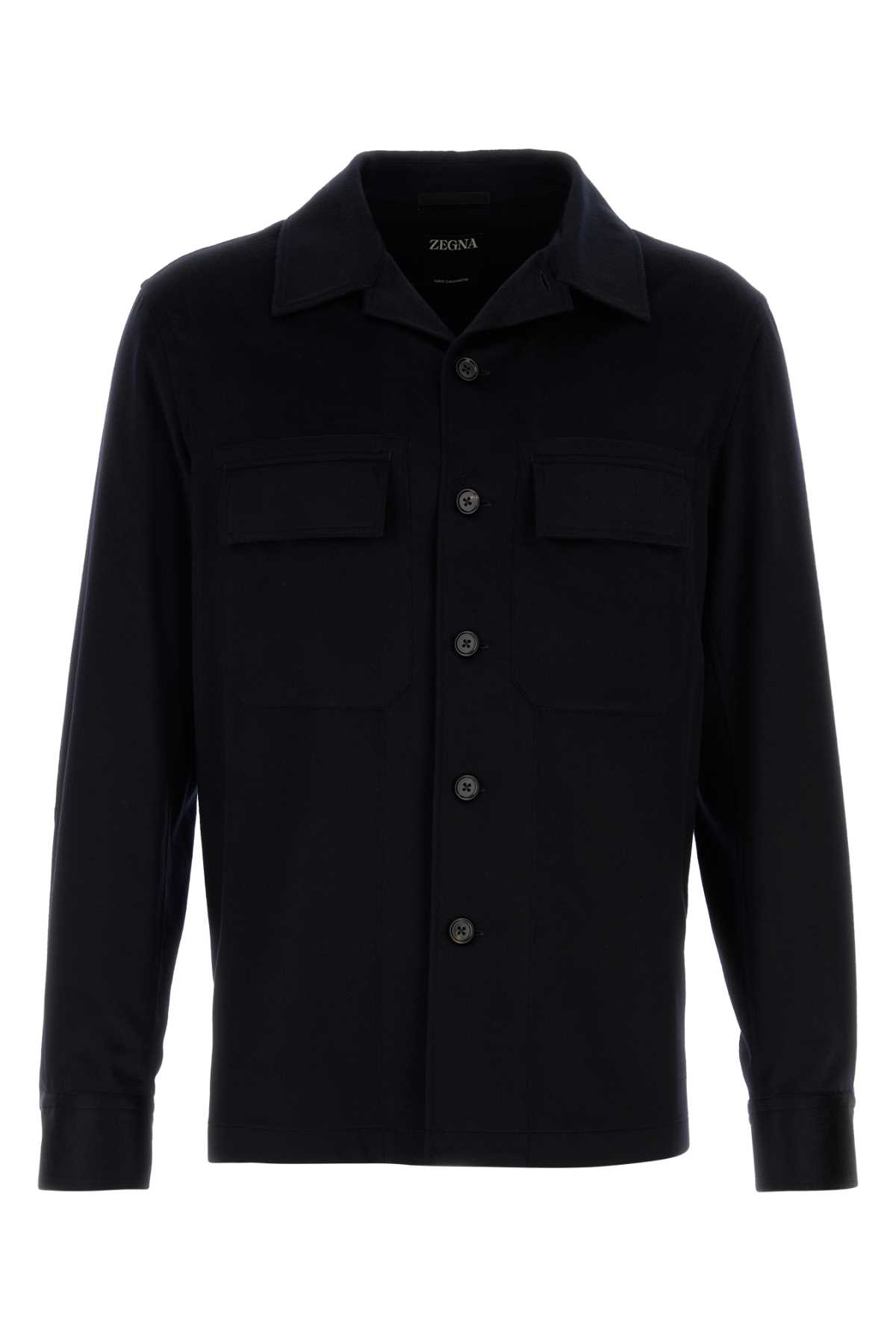 Midnight blue cashmere Oasi shirt RE8V46SOT6B923G (ZEGNA / シャツ・ブラウス ) | ZEGNA (ゼニア)