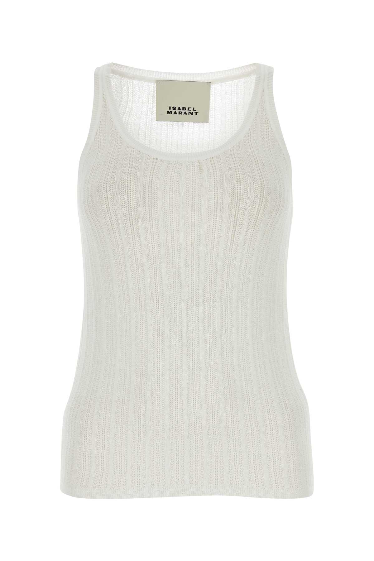 White viscose blend Dorsia tank top PU0436FAB2L01I20WH (Isabel Marant / タンクトップ・キャミソール ) | Isabel Marant (イザベル マラン)