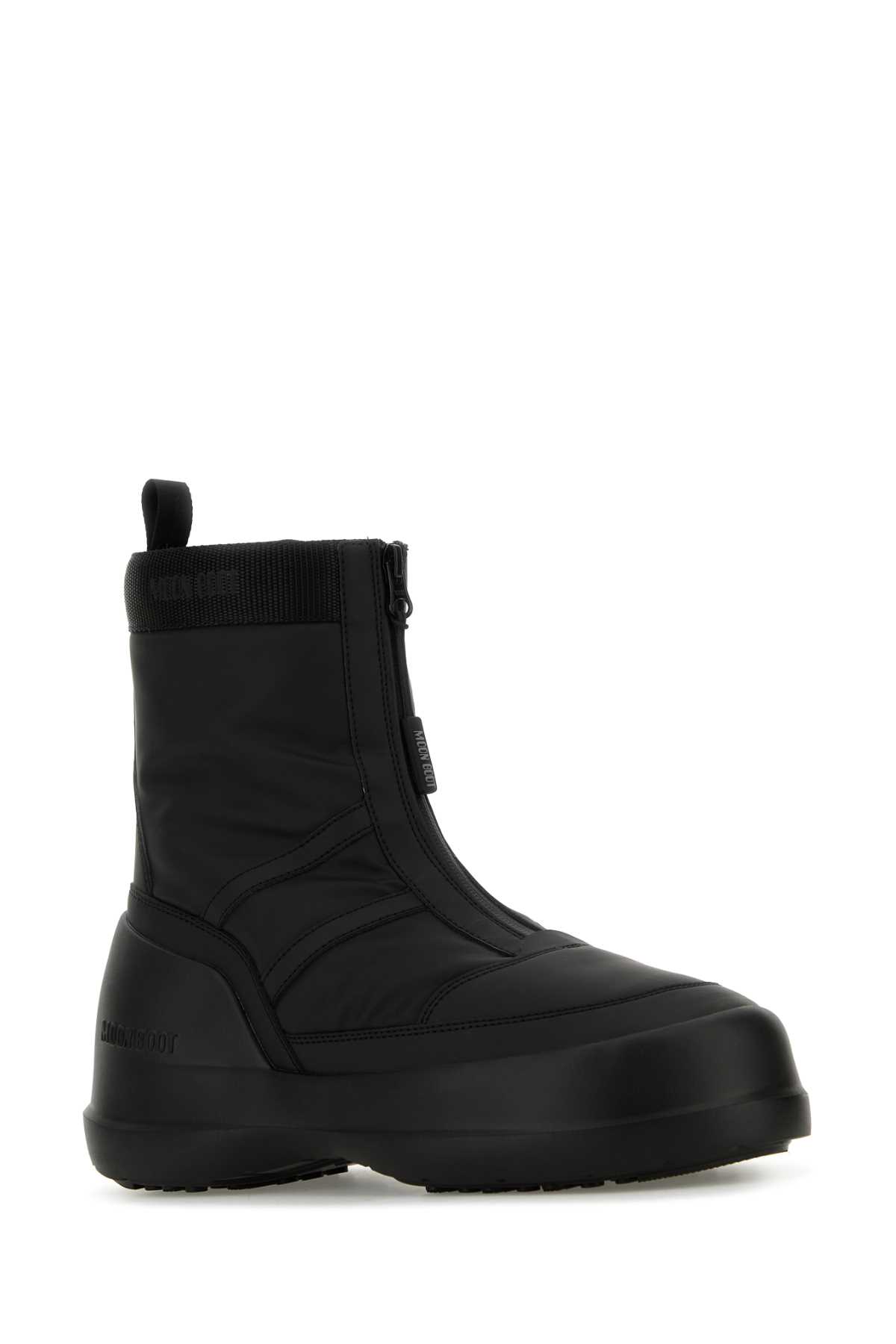 Black rubber Luna ankle boots 2480010N001 (MOON BOOT / ブーツ ) | MOON BOOT (ムーンブーツ)(1)