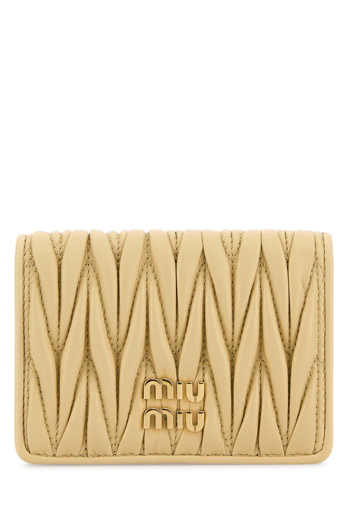 Pastel yellow nappa leather card holder 5MC103AFPPF0K57 (MIU MIU / 財布・カードケース ) | MIU MIU (ミュウミュウ)