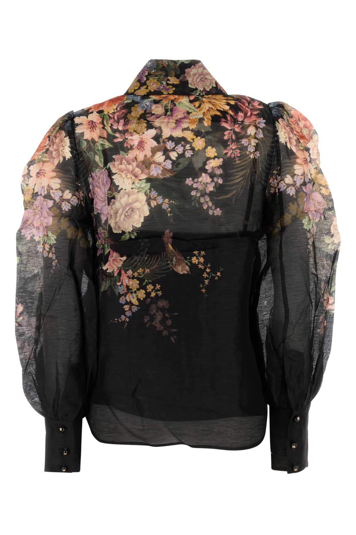 Printed linen blend Pavilion shirt 0992TF243BLKMLFL (ZIMMERMANN / シャツ・ブラウス ) | ZIMMERMANN (ジマーマン)(1)