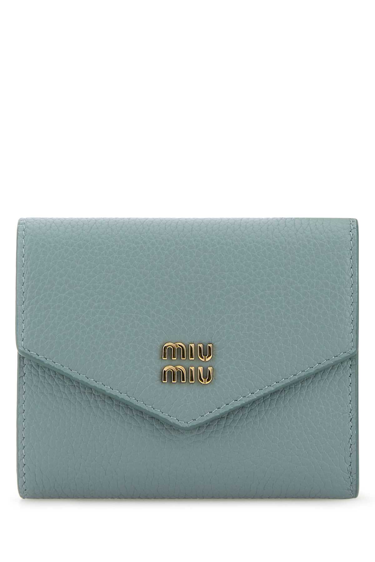 Light blue leather wallet 5MH040ADT7F0035 (MIU MIU / 財布・カードケース ) | MIU MIU (ミュウミュウ)
