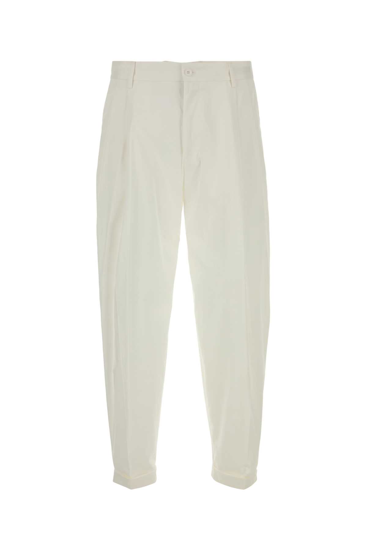 White stretch gabardine pant GP10DTFUFNVW0111 (Dolce & Gabbana / パンツ ) | Dolce & Gabbana (ドルチェガッバーナ)