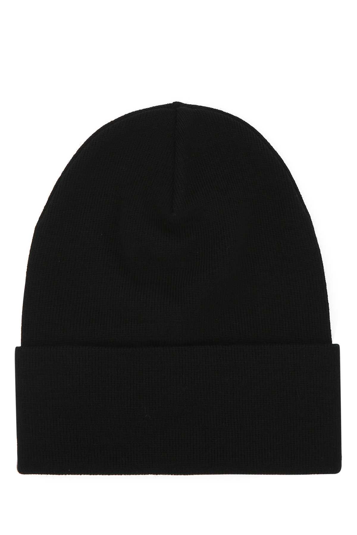 Black virgin wool beanie hat 3B1000009974999 (Moncler Grenoble / 帽子 ) | Moncler Grenoble (モンクレール グルノーブル)(1)