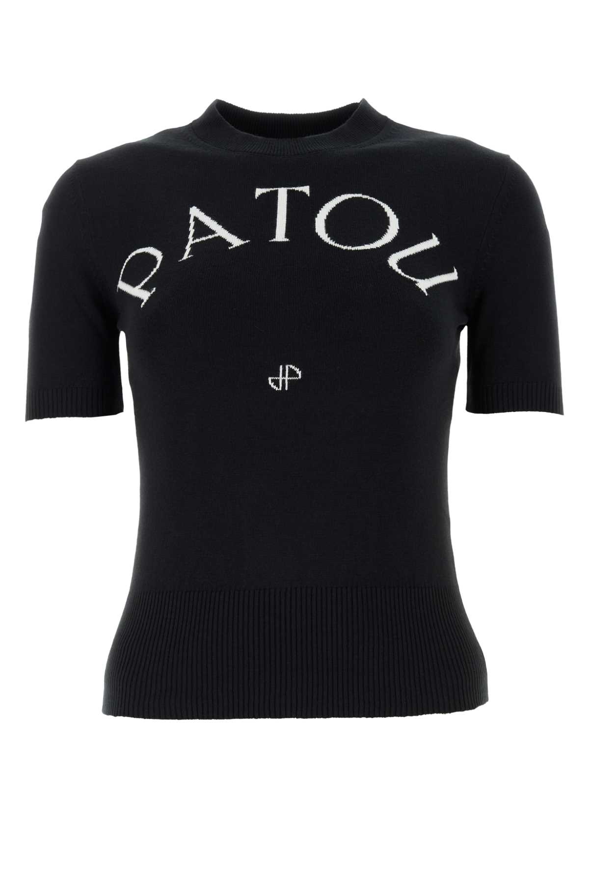 Black cotton blend t-shirt KN0688045999B (Patou / Tシャツ・カットソー ) | Patou (パトゥ)