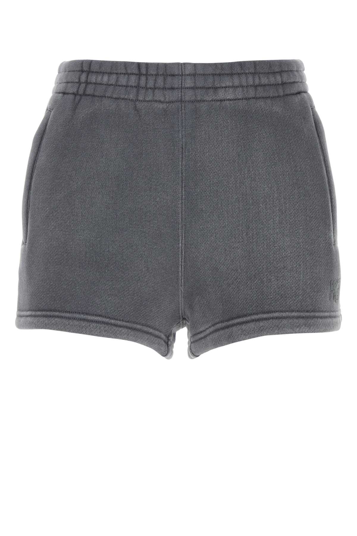 Dark grey cotton blend shorts 4CC3244404029C (alexanderwang.t / ショートパンツ ) | alexanderwang.t (アレキサンダーワン ティー)