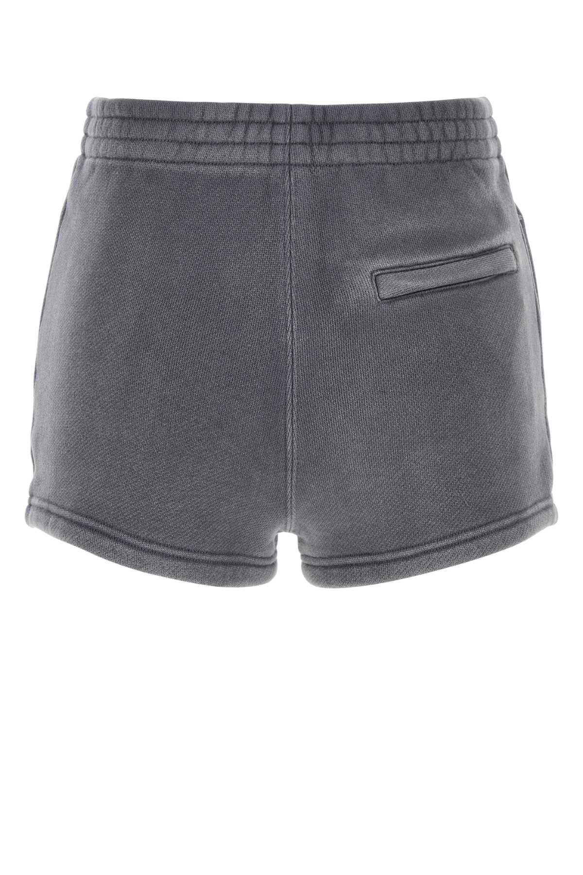 Dark grey cotton blend shorts 4CC3244404029C (alexanderwang.t / ショートパンツ ) | alexanderwang.t (アレキサンダーワン ティー)(1)