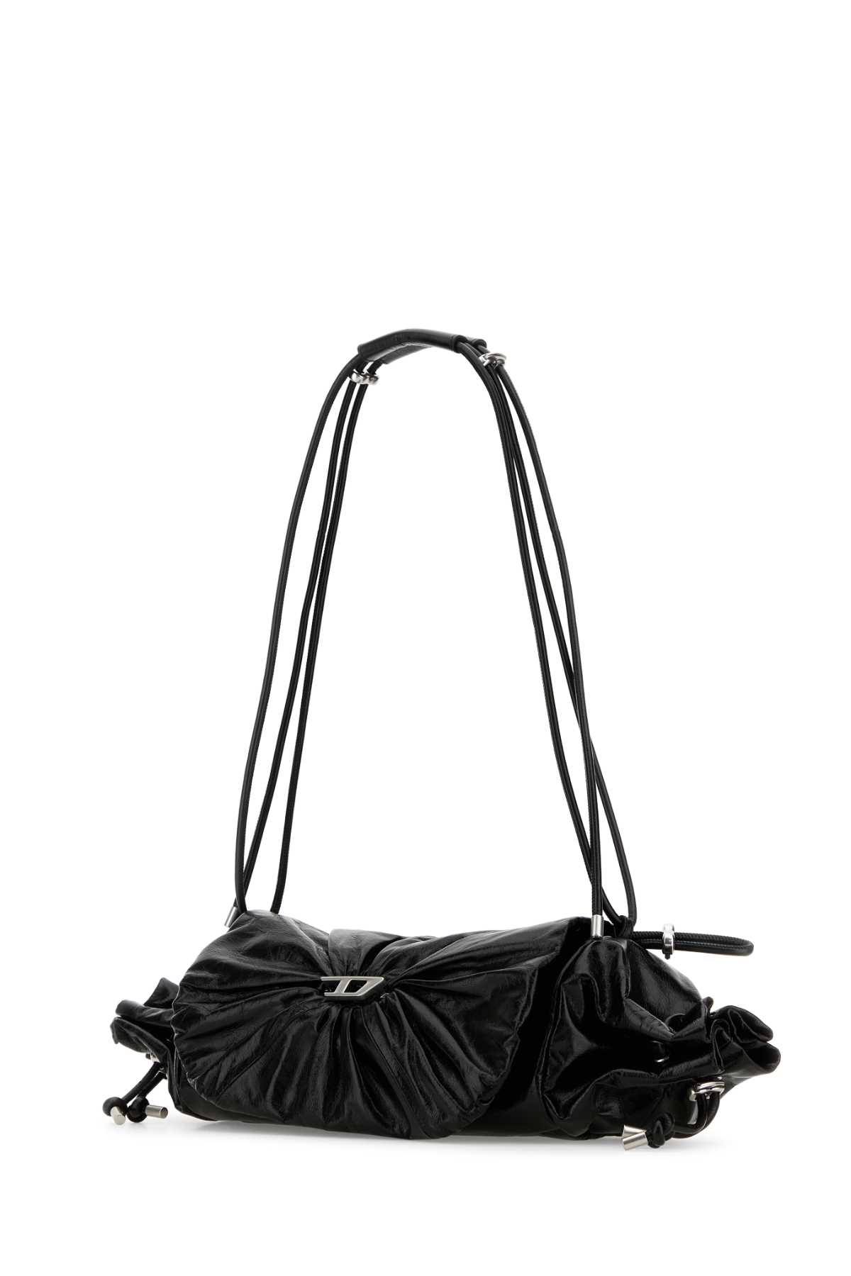 Black leather medium Scrunch-D shoulder bag X10182P1003T8013 (Diesel / ハンドバッグ・ショルダーバッグ ) | Diesel (ディーゼル)(1)