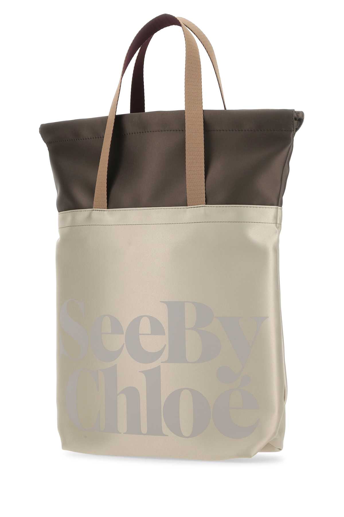 Two-tone satin shopping bag CHS22SSB59B299DL (See By Chloé / ハンドバッグ・ショルダーバッグ ) | See By Chloé (シーバイクロエ)(1)