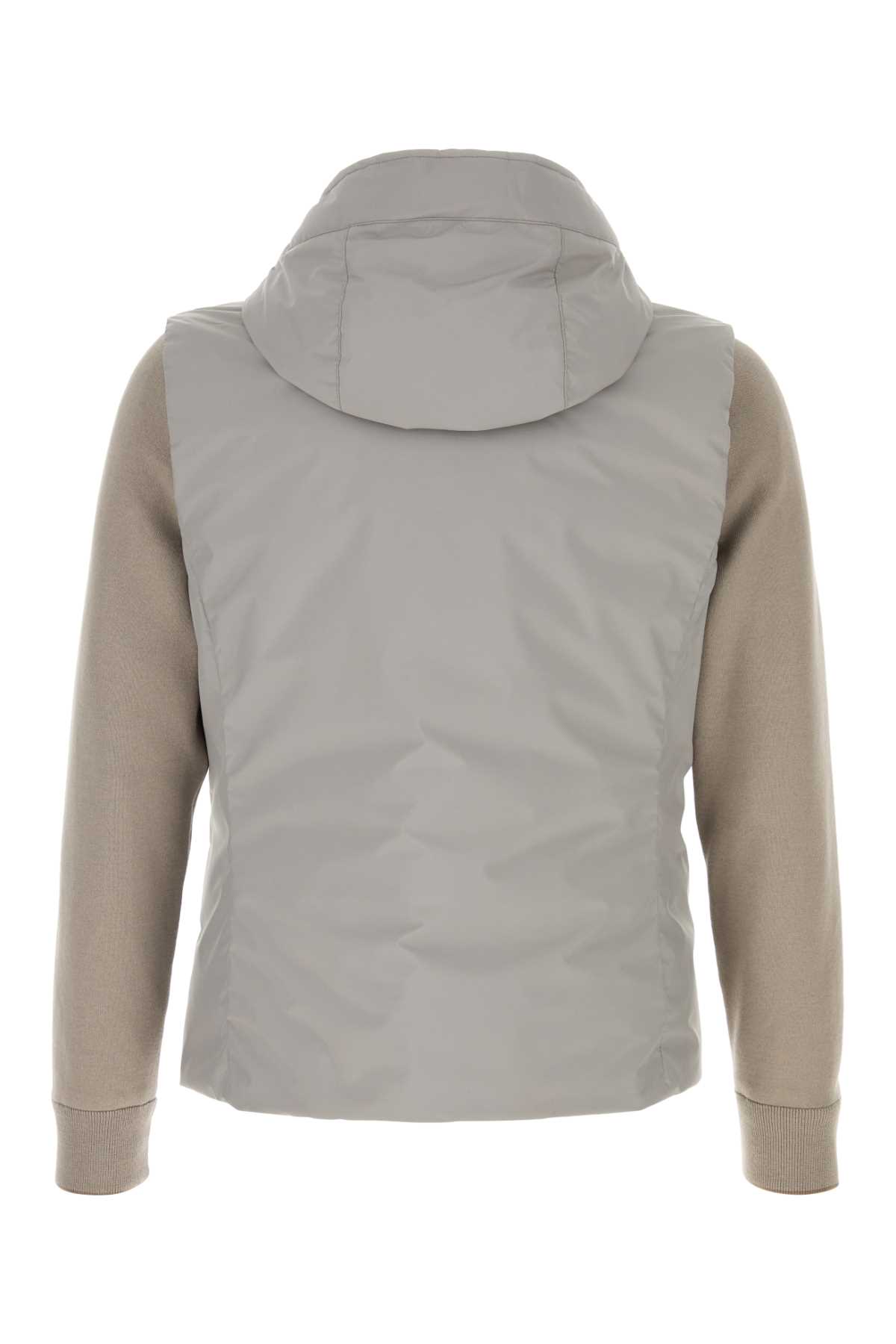 Dove grey polyester Evan down jacket EVANSTPMARMO (MooRER / カジュアルジャケット ) | MooRER (ムーレー)(1)