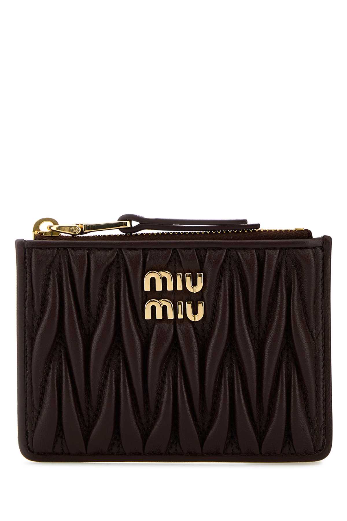 Brown nappa leather card holder 5MC0932FPPF0NBL (MIU MIU / 財布・カードケース ) | MIU MIU (ミュウミュウ)