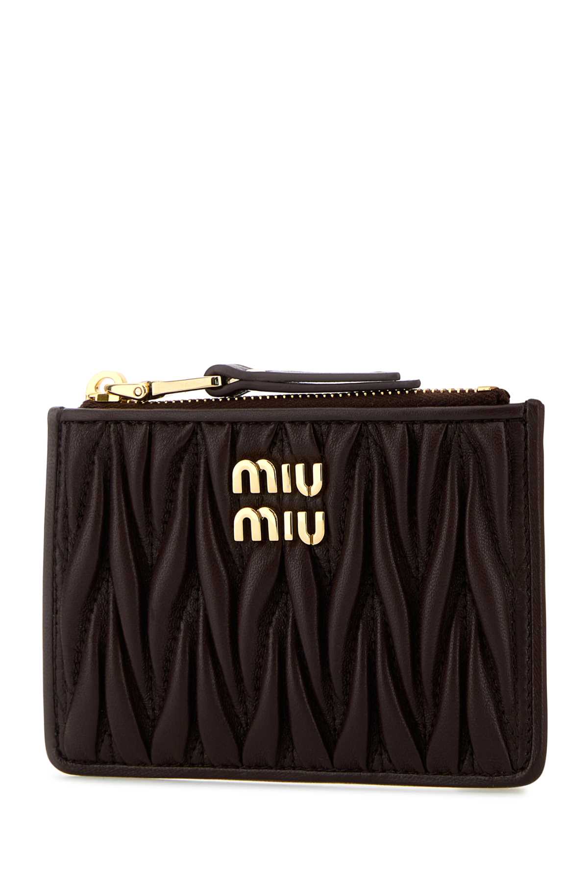 Brown nappa leather card holder 5MC0932FPPF0NBL (MIU MIU / 財布・カードケース ) | MIU MIU (ミュウミュウ)(1)