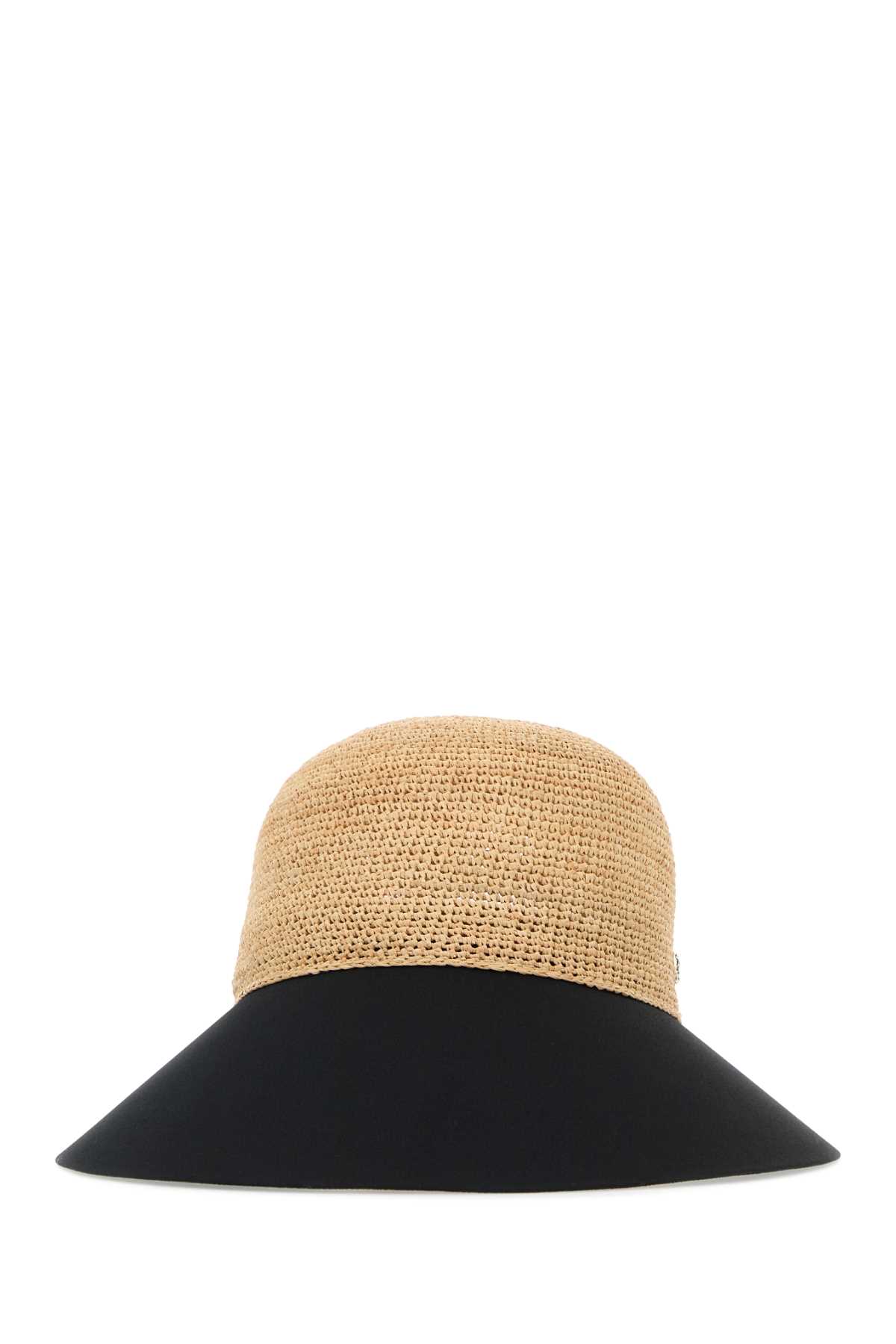 Two-tone raffia and cotton Blaise hat HAT50530NATURALBLACK (HELEN KAMINSKI / 帽子 ) | HELEN KAMINSKI (ヘレンカミンスキー)