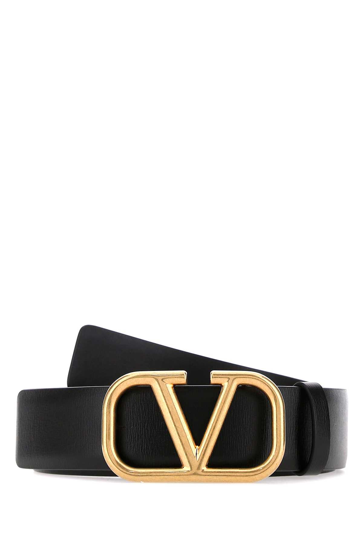 Black leather VLogo Signature belt 2Y2T0Q90ECU0NO (Valentino Garavani / ベルト・サスペンダー ) | Valentino Garavani (ヴァレンティノ)