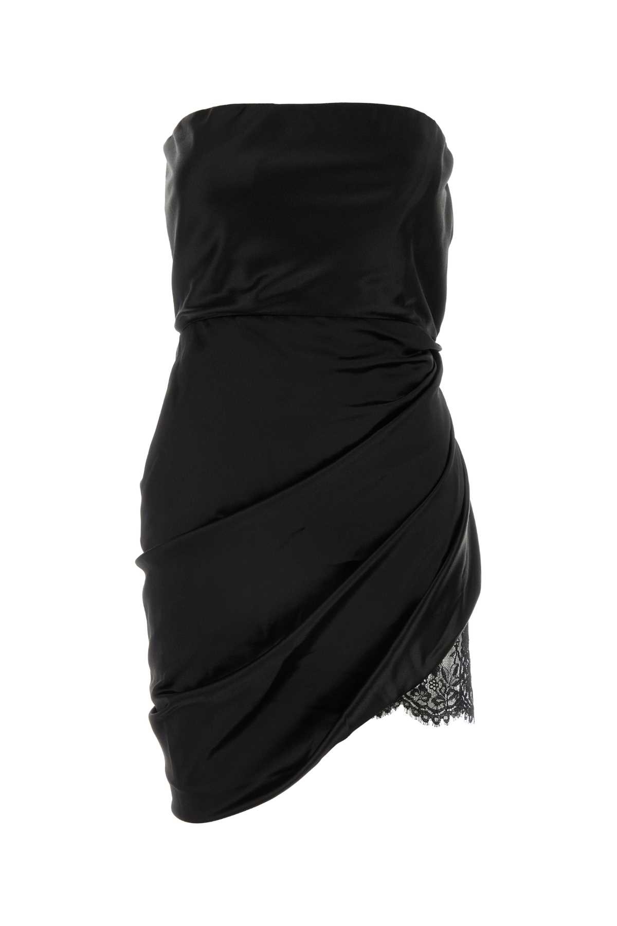 Black silk mini dress 799624Y001W1000 (Saint Laurent / ワンピース・ドレス・オールインワン ) | Saint Laurent (サンローラン)