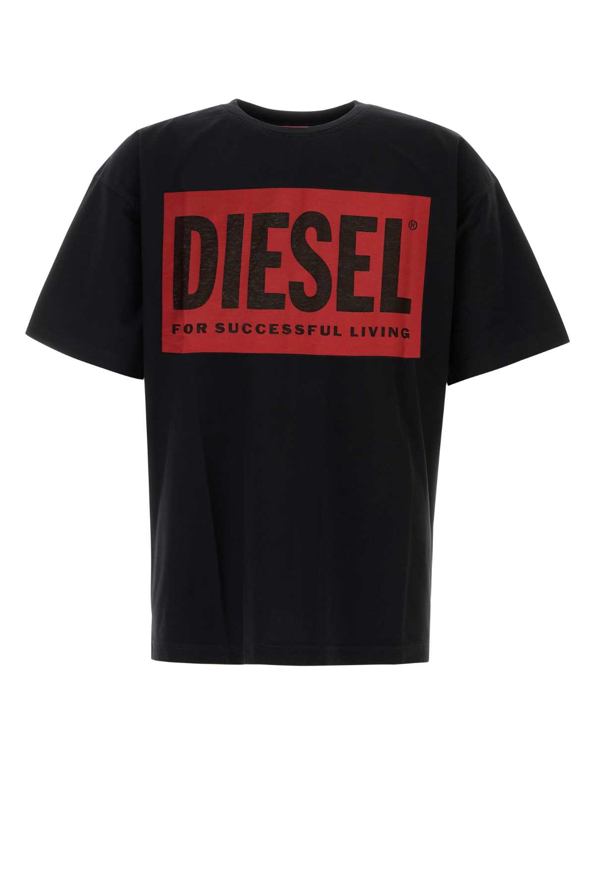 Black stretch cotton blend T-Box oversize t-shirt A170990SHAY9XX (Diesel / Tシャツ・カットソー ) | Diesel (ディーゼル)