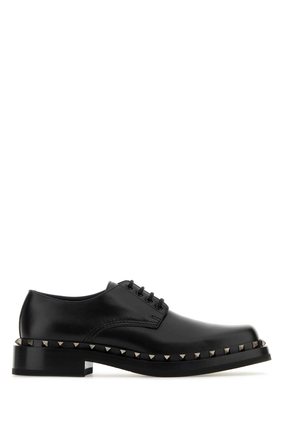 Black leather Rockstud M-Way lace-up shoes 3Y2S0H34PMA0NO (Valentino Garavani / レースアップ ) | Valentino Garavani (ヴァレンティノ)