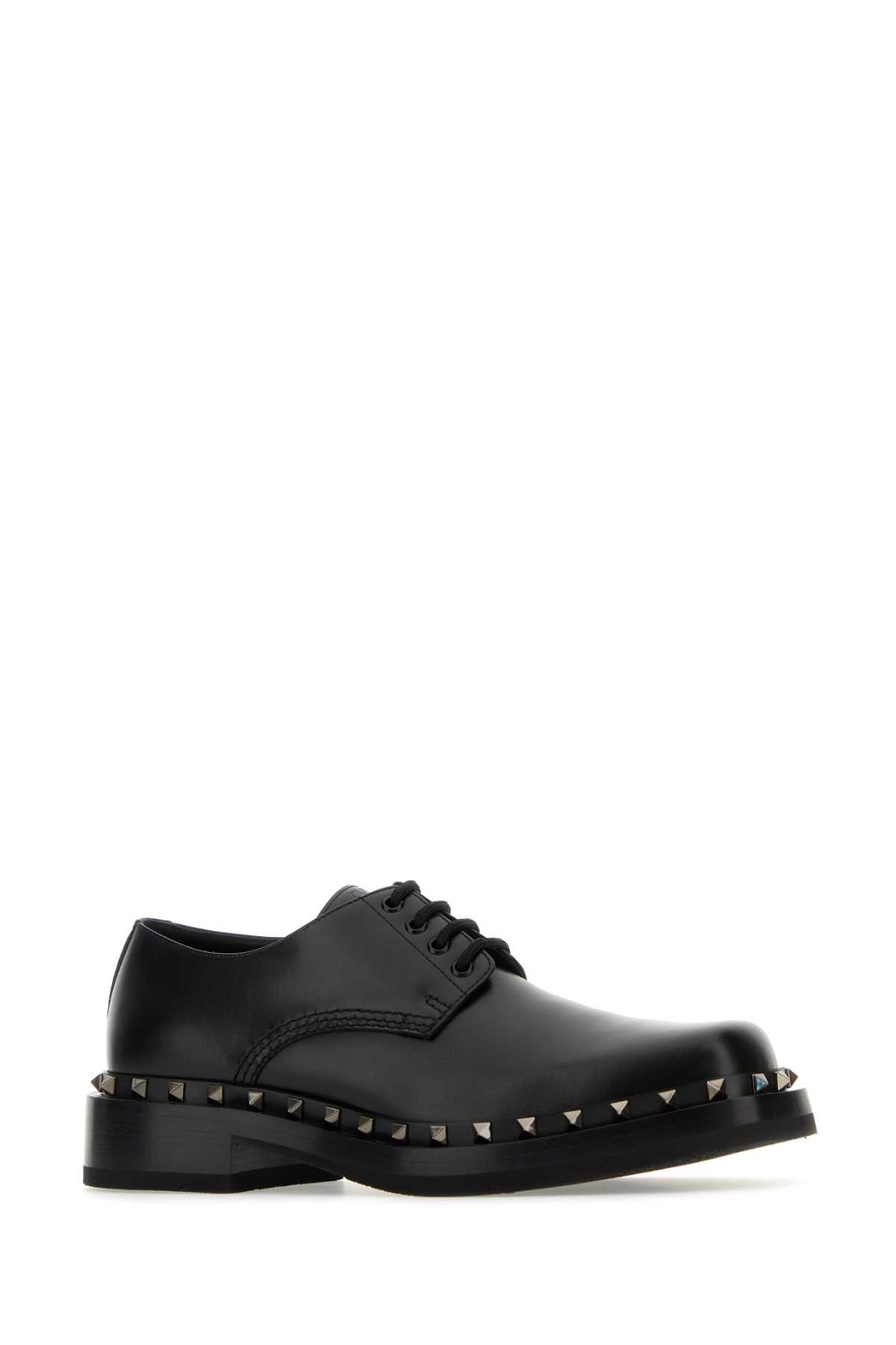 Black leather Rockstud M-Way lace-up shoes 3Y2S0H34PMA0NO (Valentino Garavani / レースアップ ) | Valentino Garavani (ヴァレンティノ)(1)