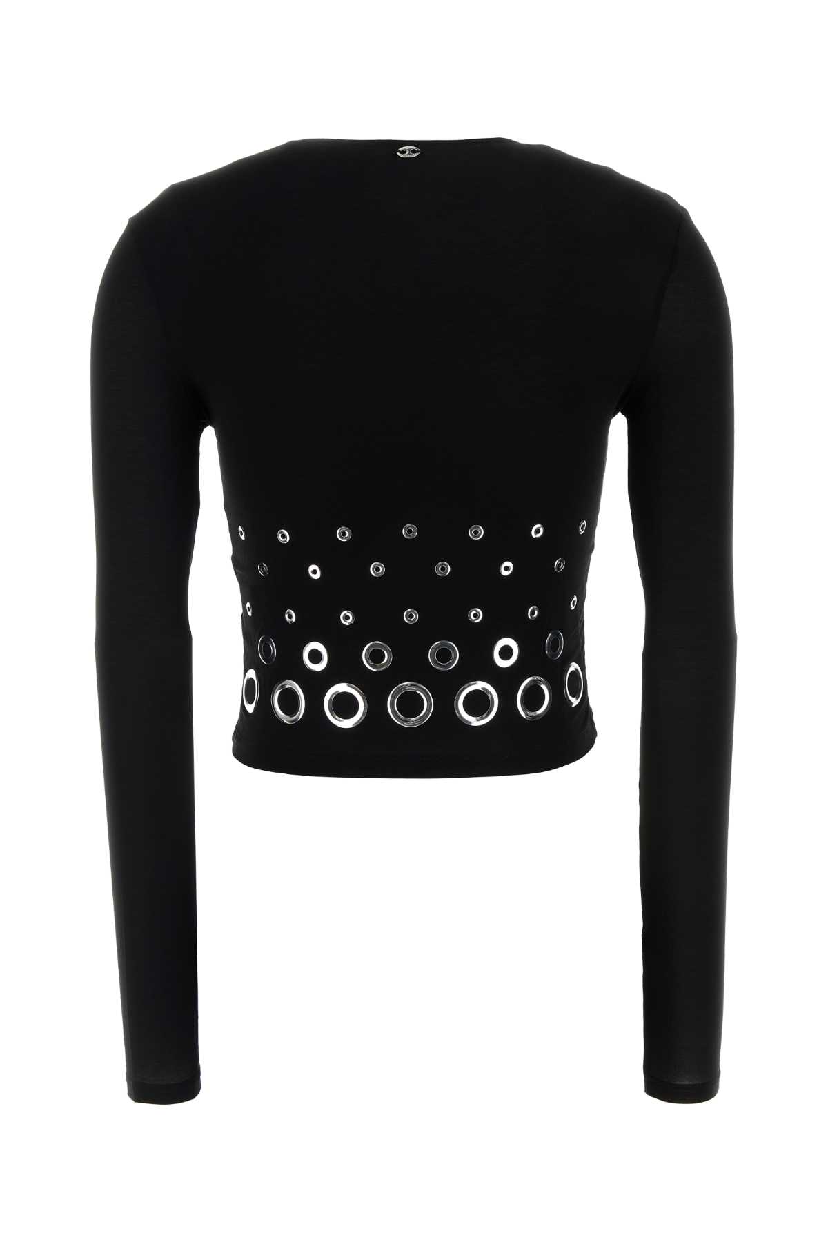 Black stretch cupro top 25PJTO047CU0014P001 (Rabanne / タンクトップ・キャミソール ) | Rabanne (ラバンヌ)(1)