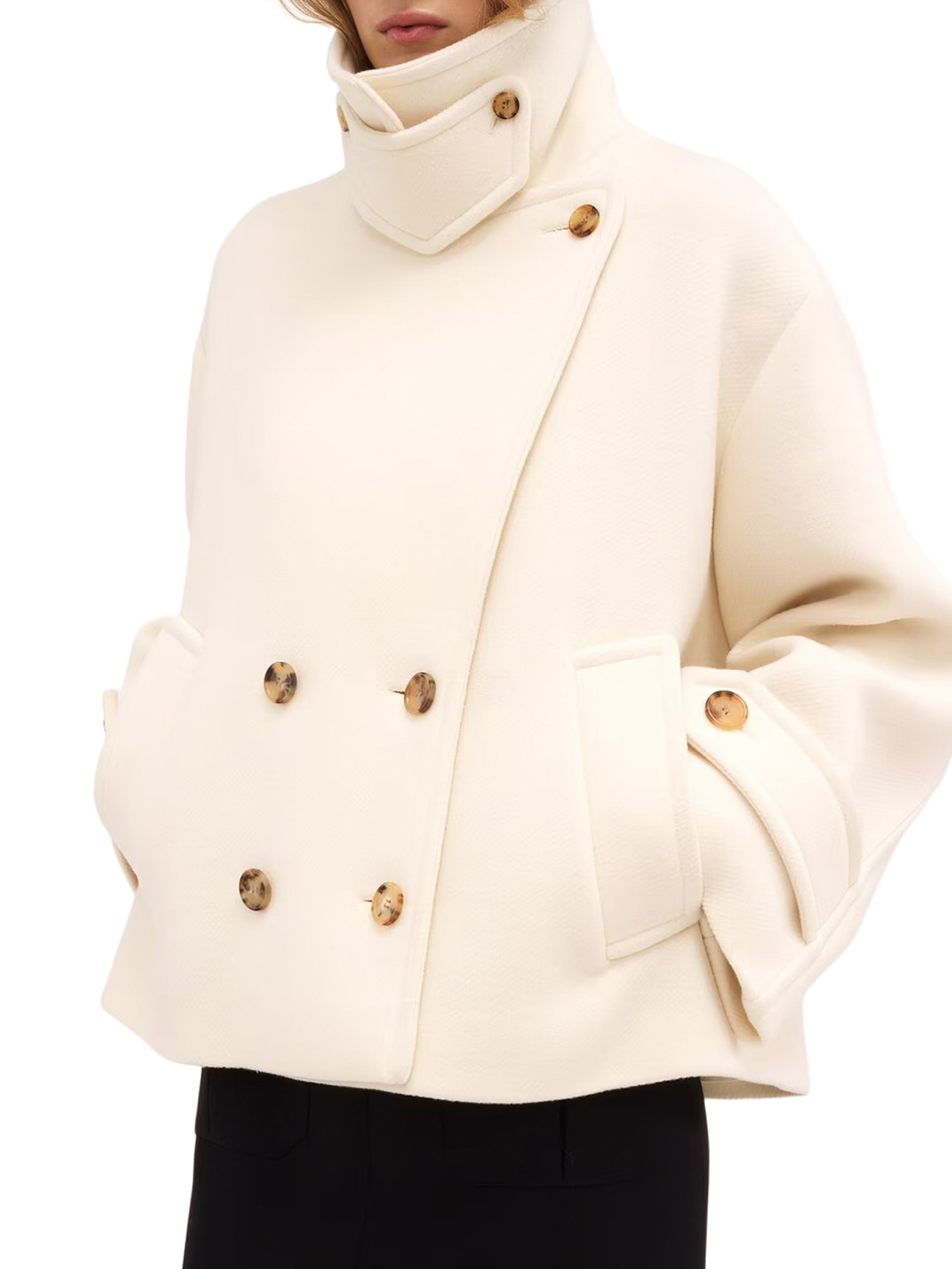 OVERSIZED SHORT WOOL COAT CH25AMA96952112 (Chloé / コート ) | Chloé (クロエ)(2)