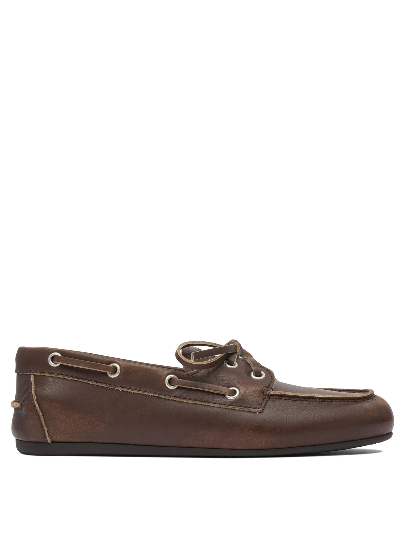 Lace-up leather loafers 5D123E3F33F0038 (MIU MIU / ローファー ) | MIU MIU (ミュウミュウ)