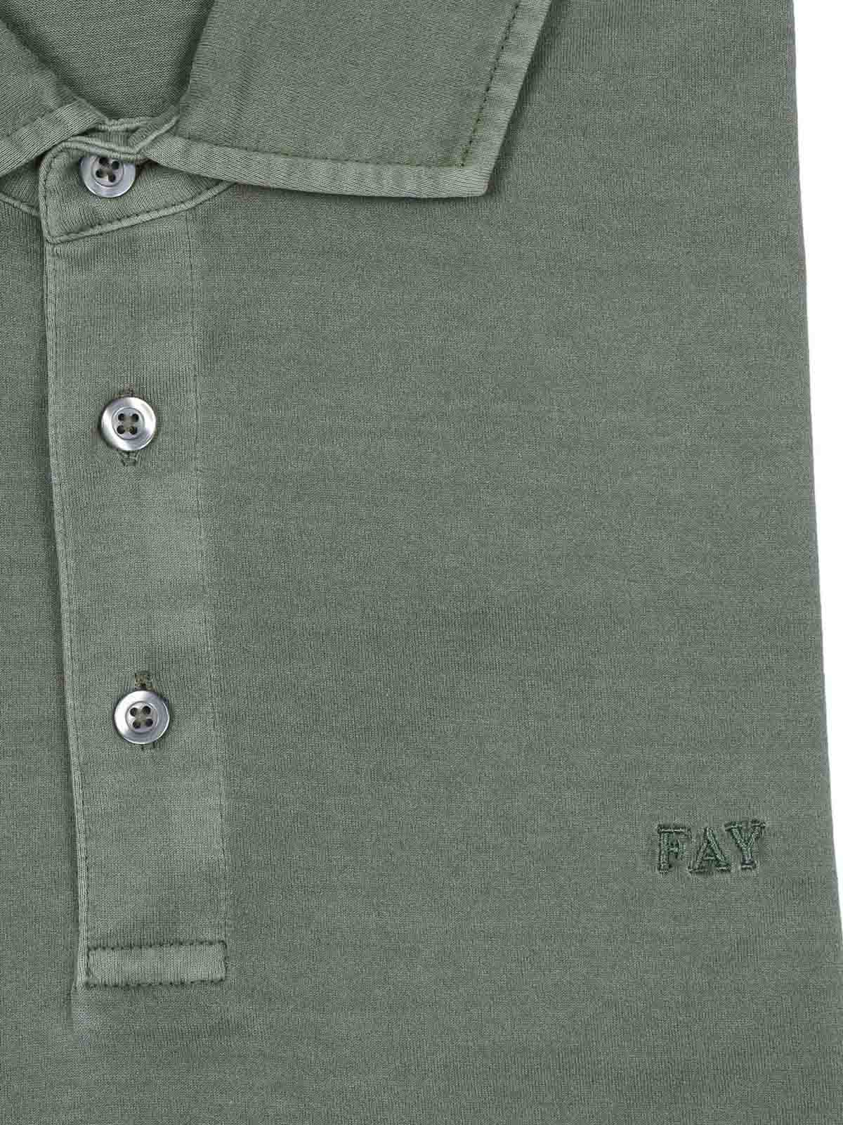 Fay polo jersey frosted embroidery NPMB252143TUY1V400 (Fay / ポロシャツ ) | Fay (フェイ)(1)
