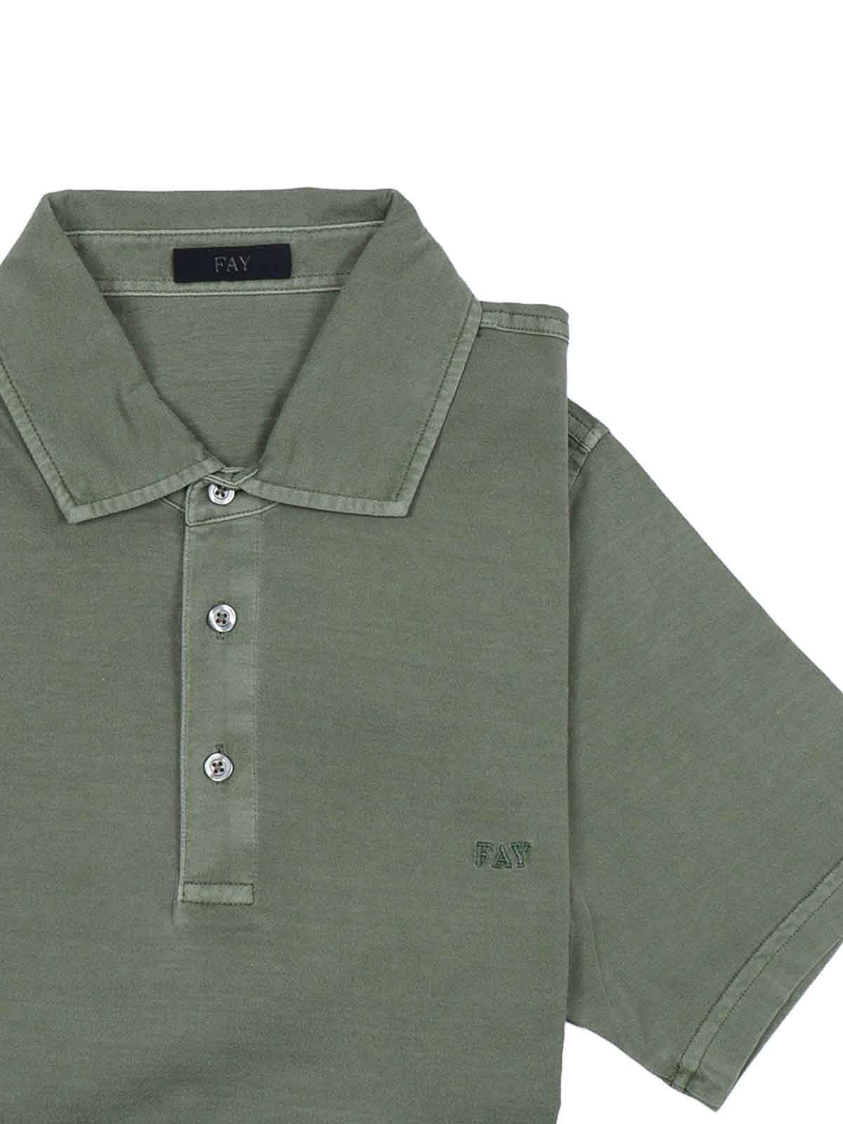 Fay polo jersey frosted embroidery NPMB252143TUY1V400 (Fay / ポロシャツ ) | Fay (フェイ)(2)
