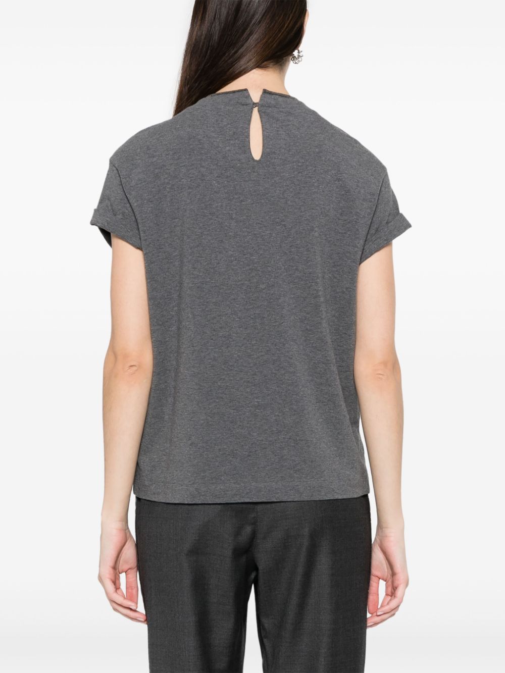 Brunello Cucinelli T-shirts and Polos DARK GREY M0T18BD200CV563 (Brunello Cucinelli / Tシャツ・カットソー ) | Brunello Cucinelli (ブルネロ・クチネリ)(3)