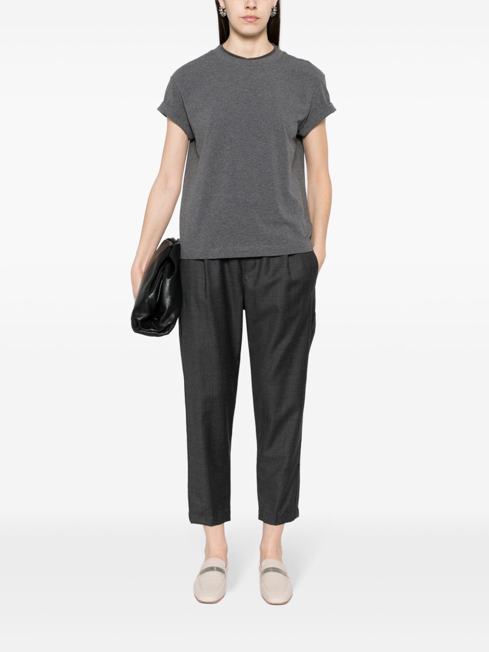 Brunello Cucinelli T-shirts and Polos DARK GREY M0T18BD200CV563 (Brunello Cucinelli / Tシャツ・カットソー ) | Brunello Cucinelli (ブルネロ・クチネリ)(4)