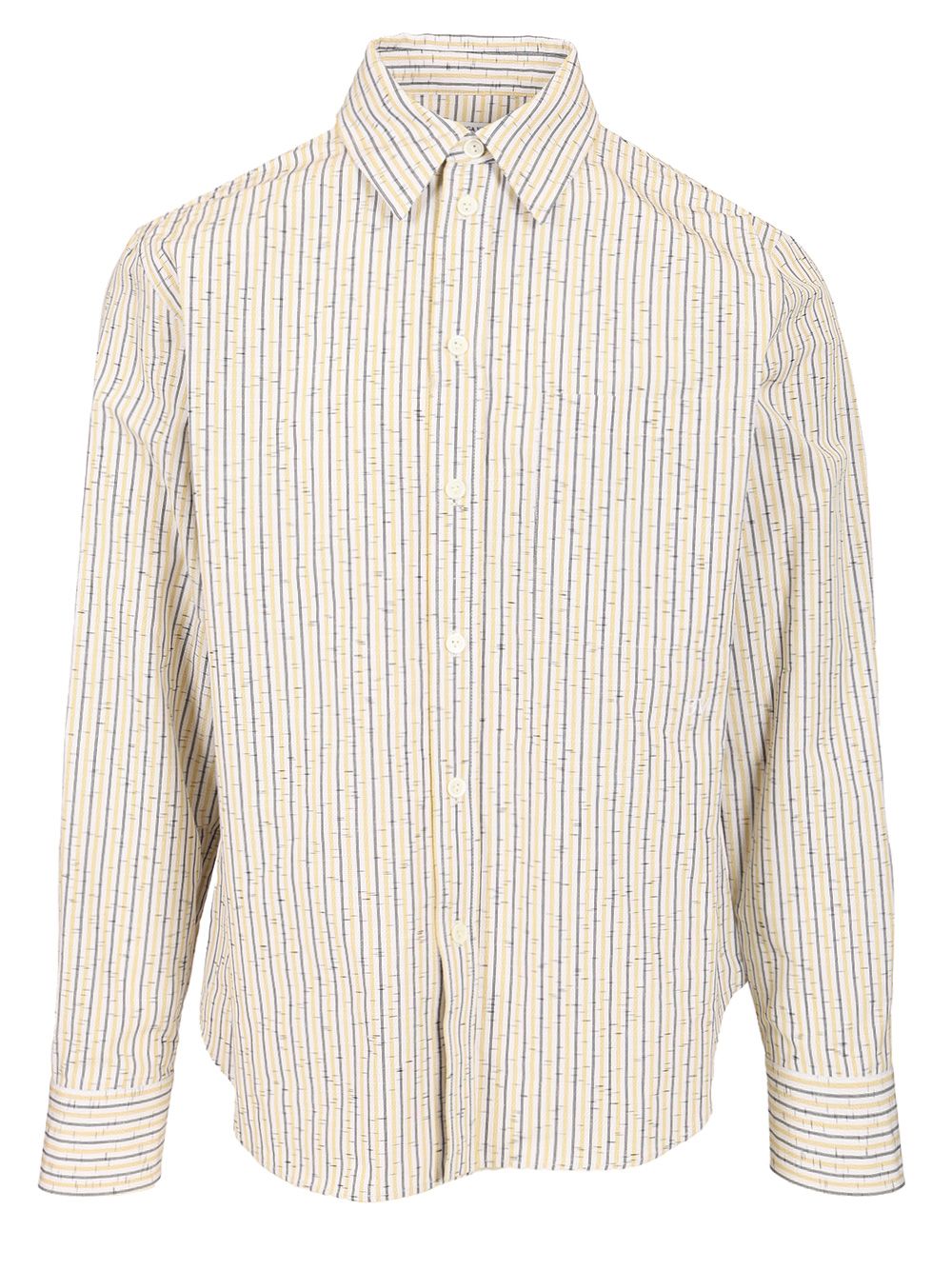 Striped cotton and linen shirt 786340V5CW01330 (Bottega Veneta / シャツ・ブラウス ) | Bottega Veneta (ボッテガ・ヴェネタ)