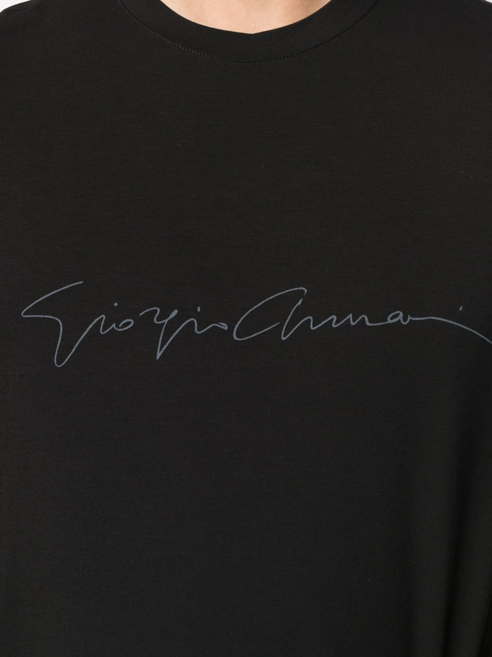 ASV STRETCH-VISCOSE T-SHIRT WITH SIGNATURE LOGO 6GST56SJP4ZUC99 (GIORGIO ARMANI / Tシャツ・カットソー ) | GIORGIO ARMANI (ジョルジオ アルマーニ)(4)
