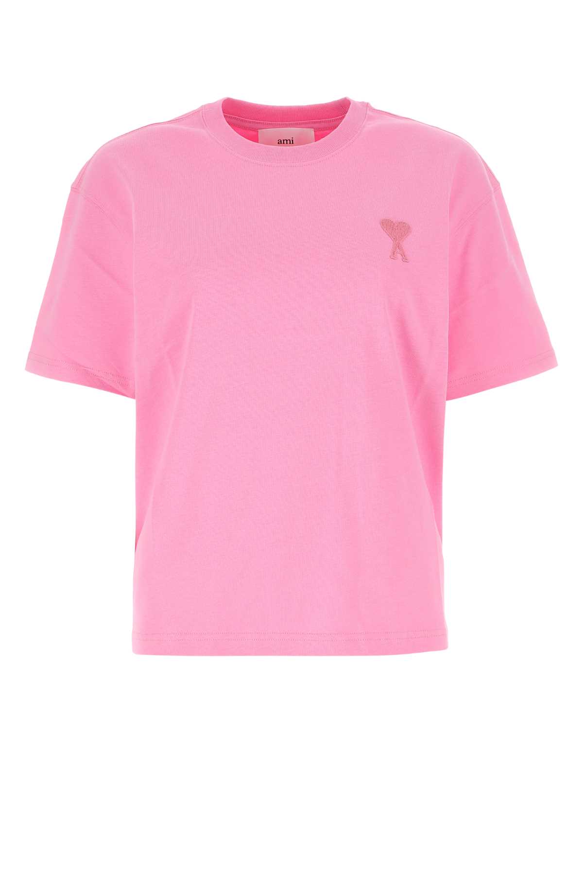 Pink cotton oversize t-shirt UTS004726663 (AMI Paris / Tシャツ・カットソー ) | AMI Paris (アミパリス)